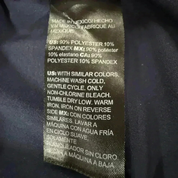 CHICOS Brigitte Navy Blue Pull on Wide Leg Slimming Cropped Pants Size 4/6 - Picture 7 of 8